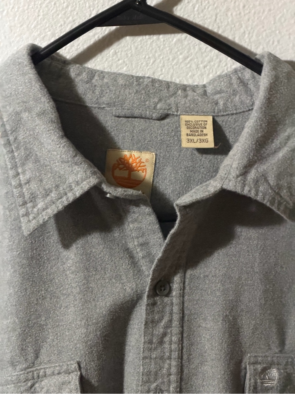 Timberland Classic Gray Thick Flannel Size 3XL - Picture 12 of 13